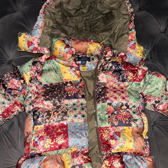 Polo by Ralph Lauren Multicolor Patchwork Kids Puffer Jacket